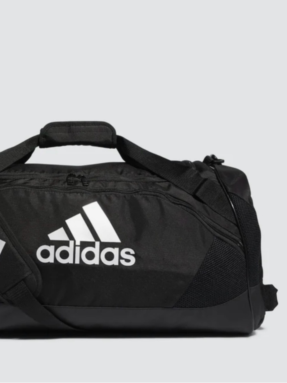 adidas Black Duffel Bag with White Logo